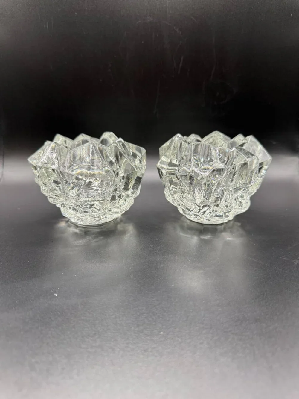VTG Goebel 'Meteor' Crystal Candle Holders Pair